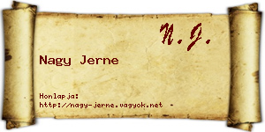 Nagy Jerne névjegykártya